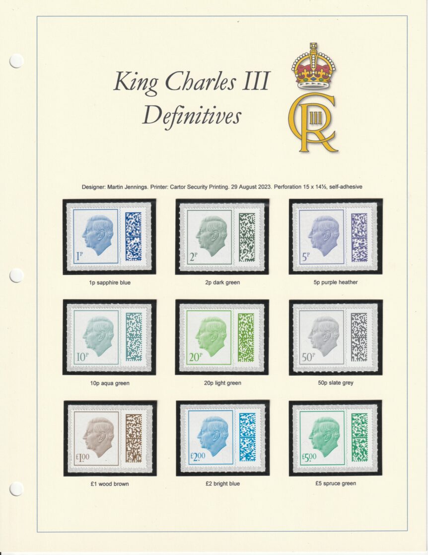 King Charles III Definitives 29 August 2023