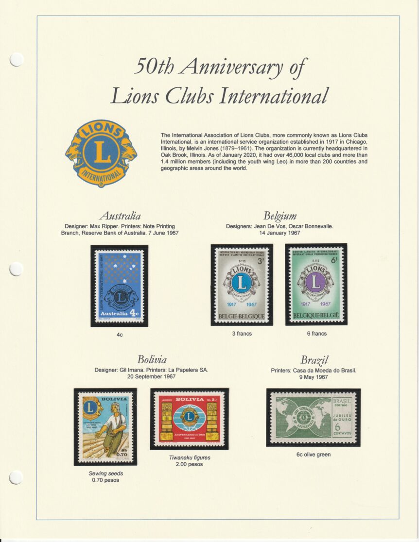 Lions International 50th Anniversary 1967