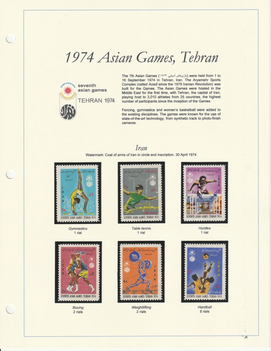 1974 Asian Games, Tehran