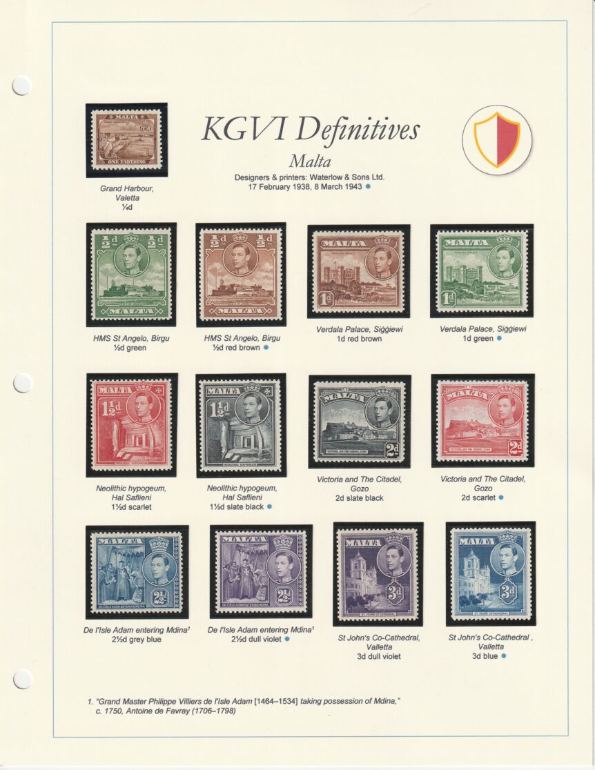 1938-1943 Malta KGVI Definitives