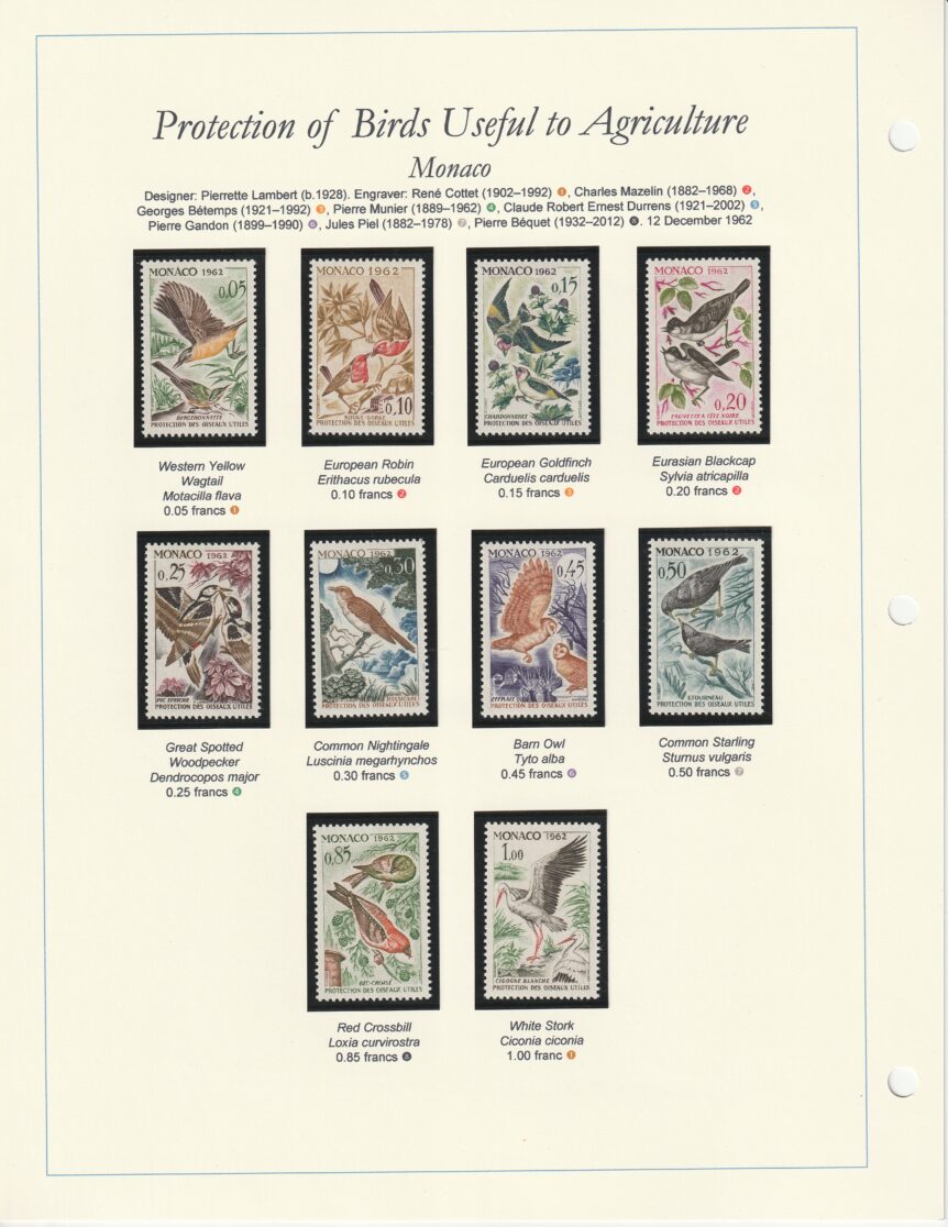 1962 Monaco Protection of Birds