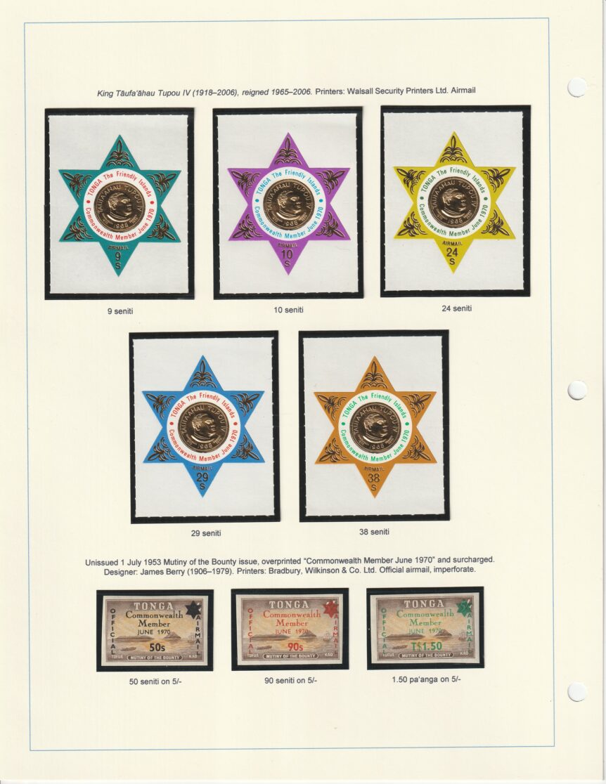 1970 Tonga Entry to the British Commonwealth