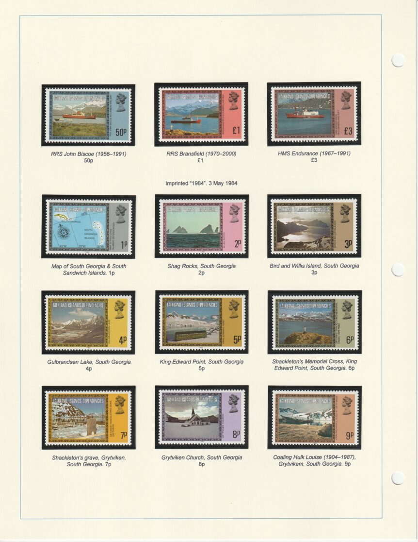 1980-1985 Falkland Islands Dependencies QEII Second Definitive Issue