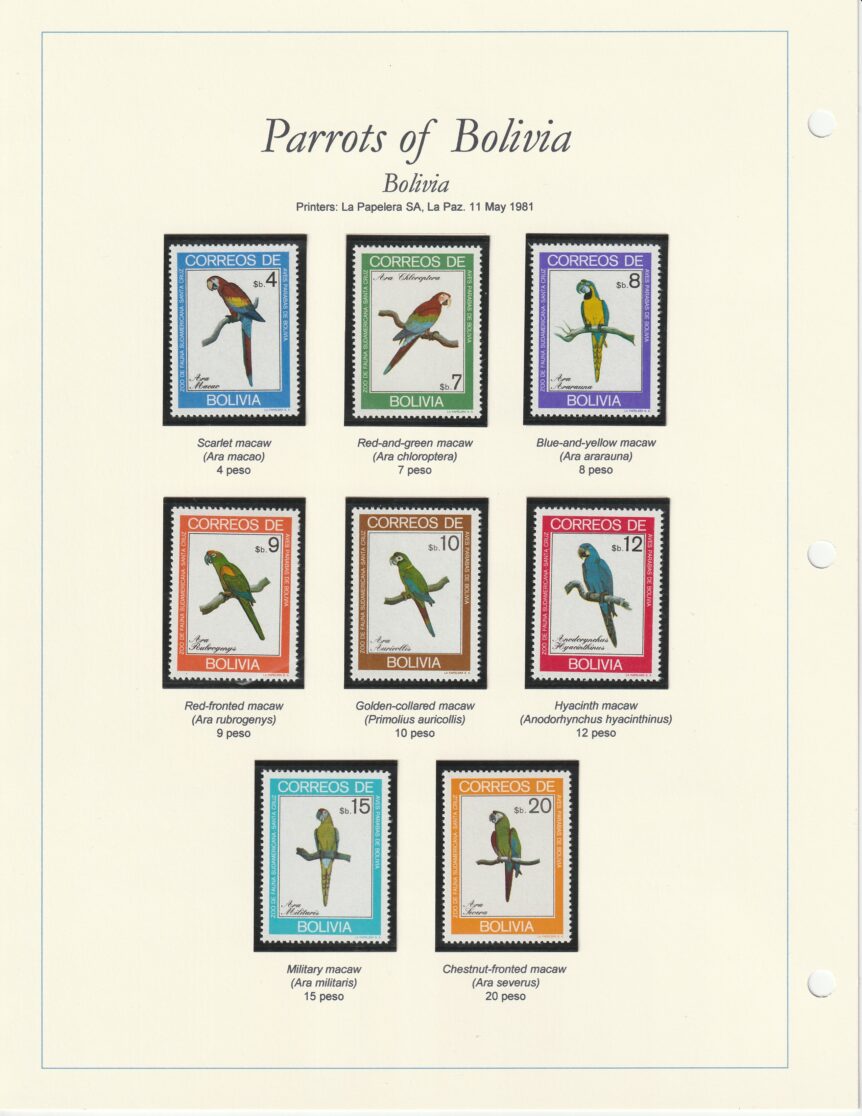 1981 Bolivian Parrots