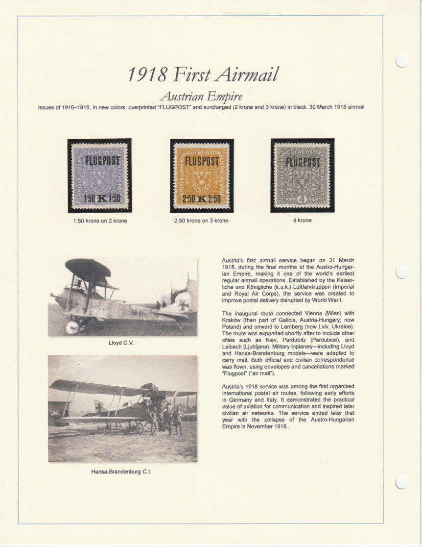 1918 Austria Airmail