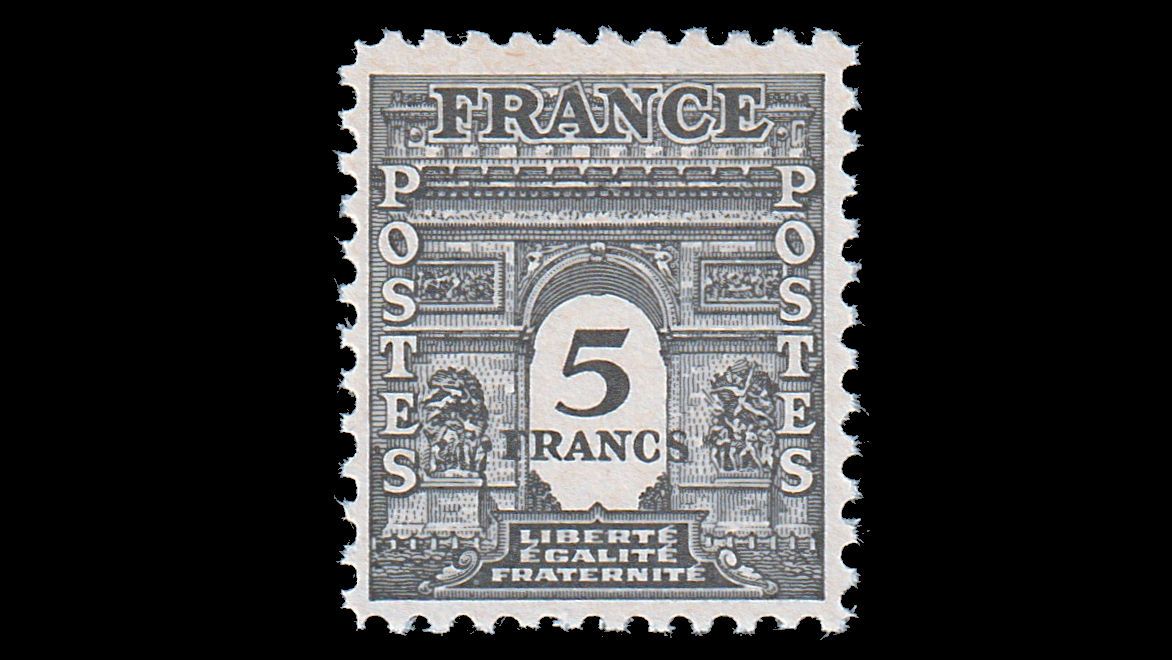 1944-1945 France Arc de Triomphe Definitives