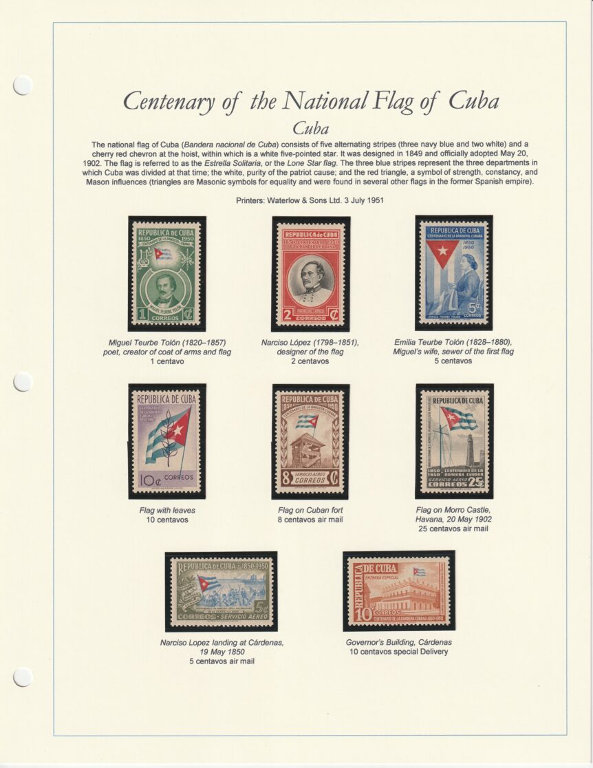 1951 Cuban Flag Centenary