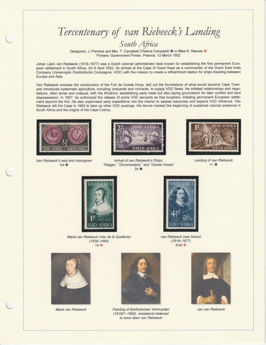 1952 South Africa van Riebeeck