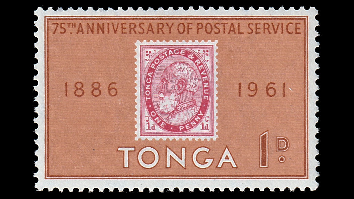 1961 Tonga Postal Service 75th Anniversary