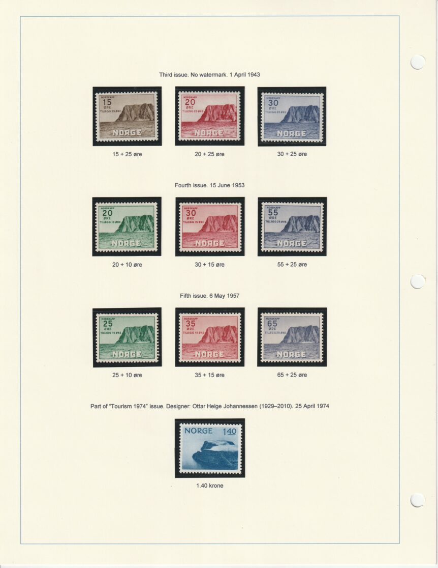 1910-1974 Norway Nordkapp