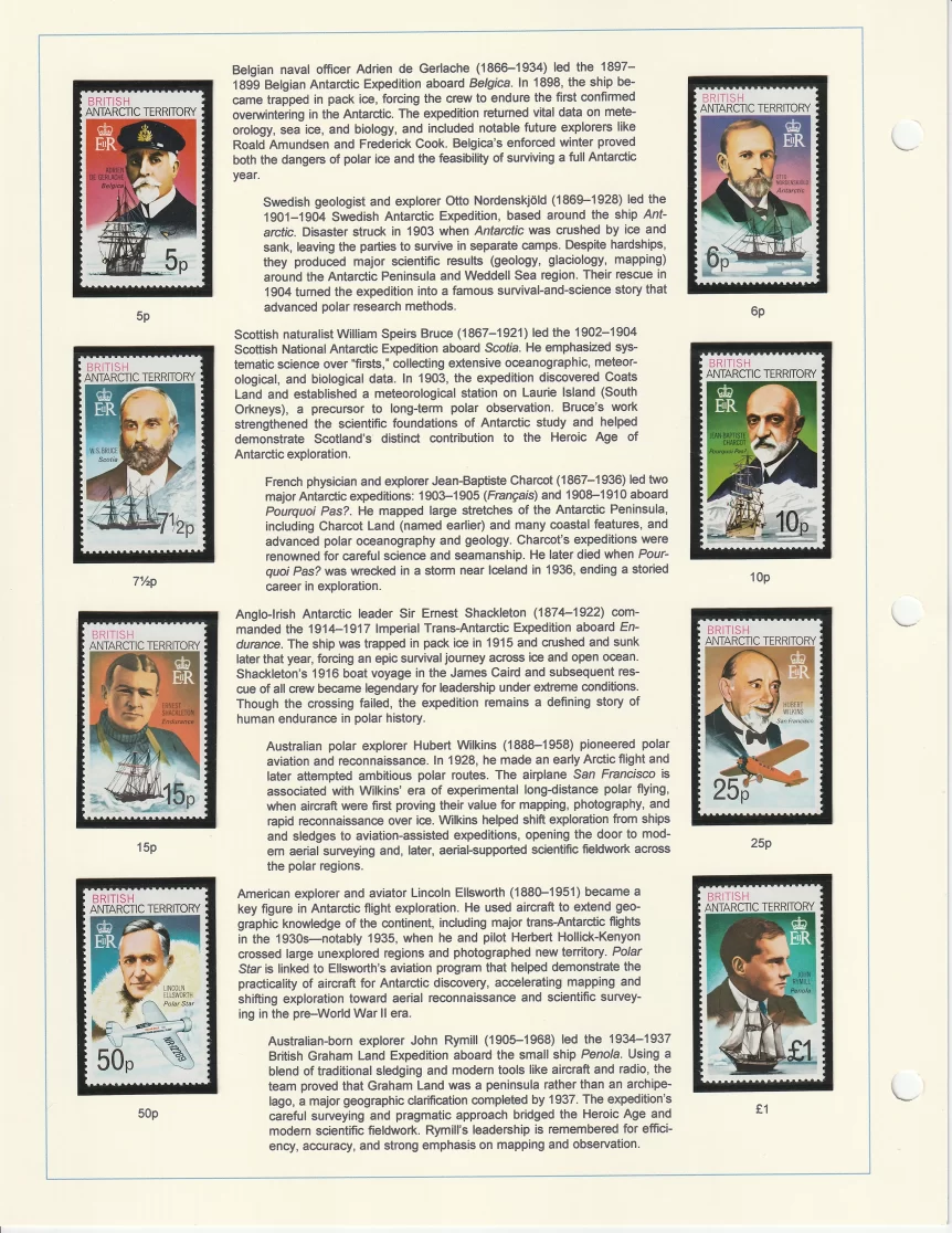 1973 British Antarctic Territory Polar Explorers