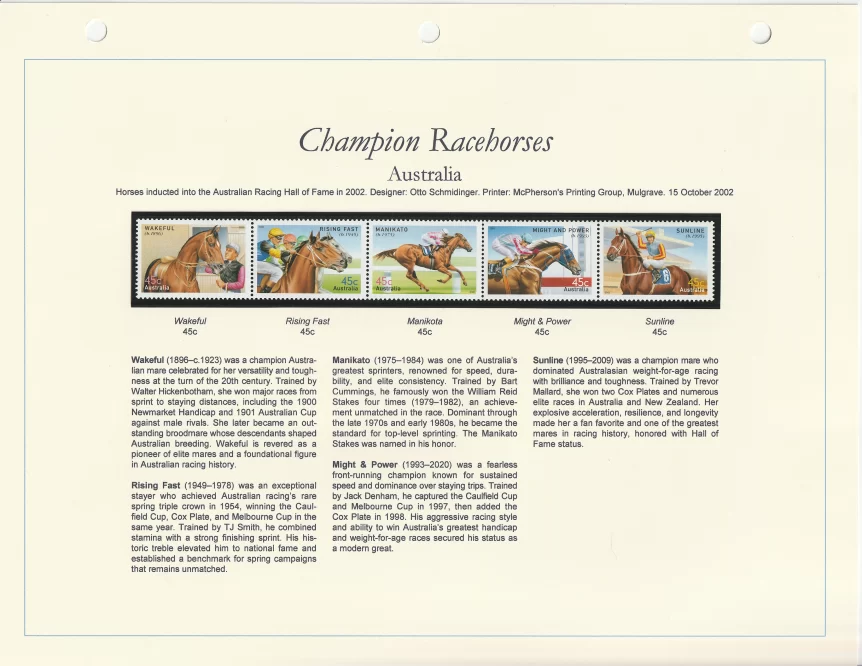 2002 Australia Champion Racehorses