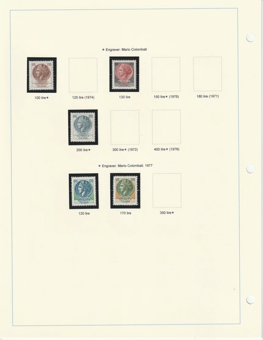 1953-1977 Italia Turrita