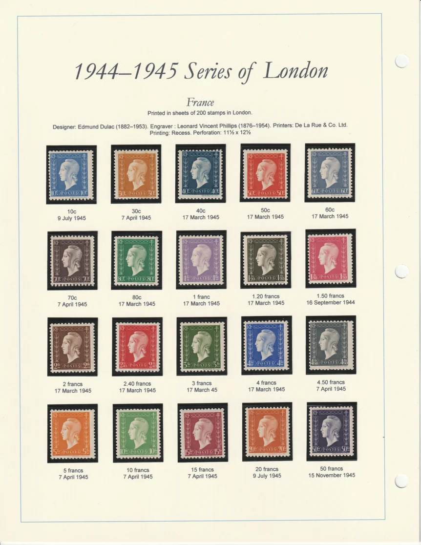 1944-1945 France London Issue