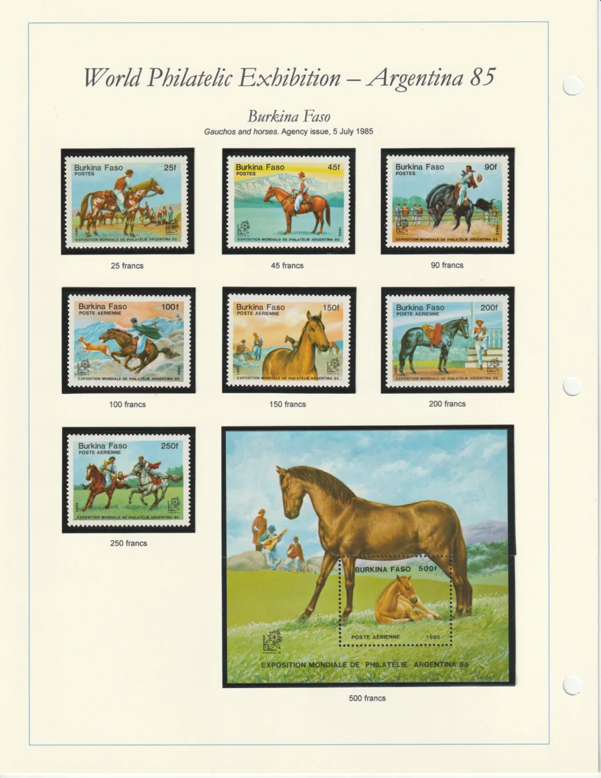 1985 Burkina Faso Horses